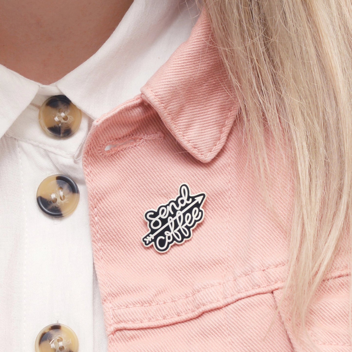 Send Coffee - Pin Badge